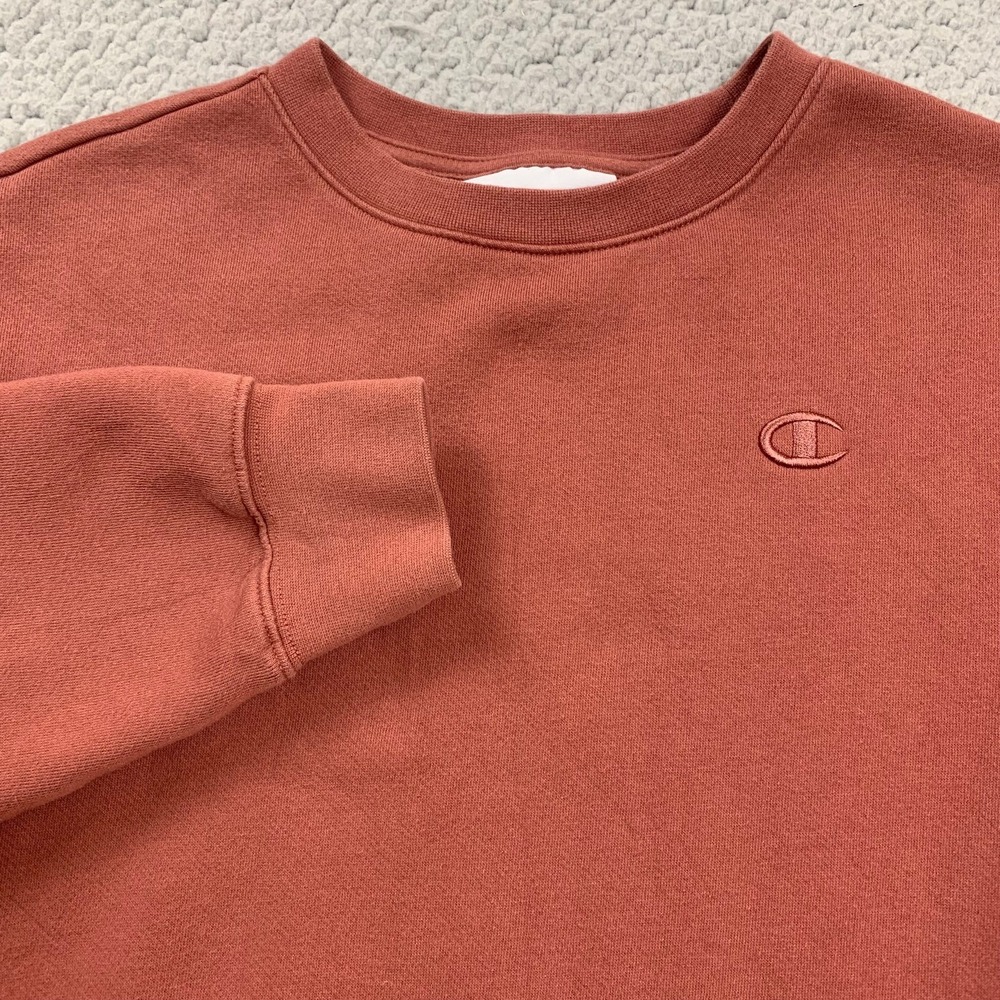 Champion Sweatshirt Womens XS Sandalwood‎ Red Crewneck Fleece Pullover Y856